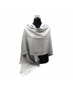 silver beaded pashmina