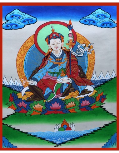 Guru Padmasambhava a slob-dpon “teacher” and Padma ‘Byung-gnas” lotus born”, guru Rimpoche