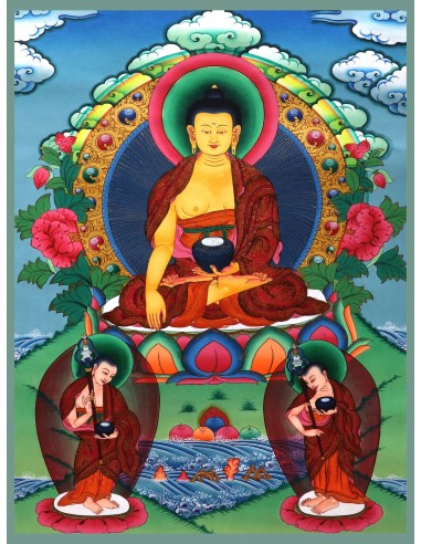 Awareness, kindness, and wisdom, Shakyamuni Buddha Thangka Painting, Inspiration and devotion, lord Buddha Thangka, cotton canva